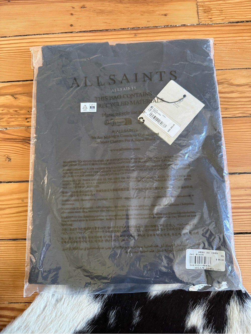 All Saints Black NERO tee BNWT